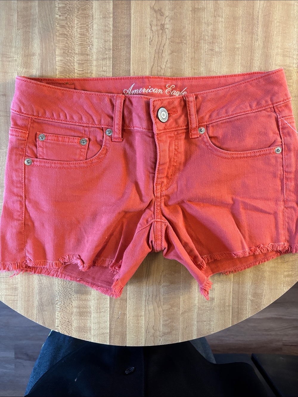 American Eagle Outfitters Coral Denim Cutoff Shorts Size 2 NWOTS
